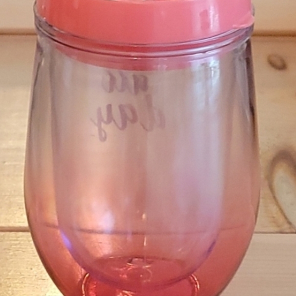 Rose All Day" Wine Tumbler with Lid - Picture 2 of 7
